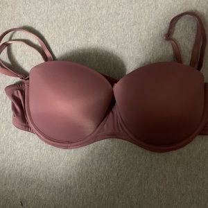 PINK mauve multi-way push-up bra
